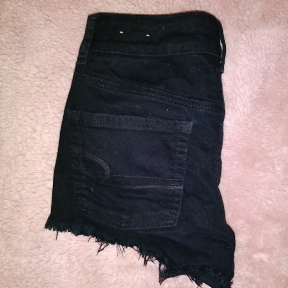 American Eagle high waist destroyed denim shorts